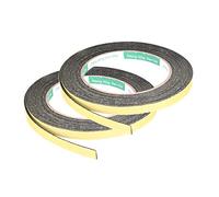 sourcing map Cinta de espuma de sellado de 8 mm de ancho, 1 mm de grosor, 5 m de largo, tira autoadhesiva para aislamiento de puertas de ventanas, paquete de 2