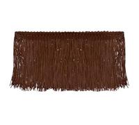 sourcing map Cinta de poliéster con flecos de 10 cm para costura, manualidades, ropa, decoración de pantallas de lámpara, café oscuro