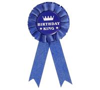 sourcing map Cinta de premio de cumpleaños, broche de insignia de fiesta, broche de insignia para mujeres y hombres, tela de satén colorida, cinta de premio de cumpleaños, decoración de hojalata para