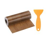sourcing map Cinta de reparación de grano de madera de 6 pulgadas x 33 pies, cinta autoadhesiva de reparación de madera simulada con rascador de plástico para mesas, puertas, ventanas, muebles, madera