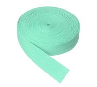 sourcing map Cinta de sarga de algodón, 1-1/4 pulgadas, 5 yardas, cinta de algodón al bies, correas de cincha para costura, manualidades, envoltura de regalos, verde agua