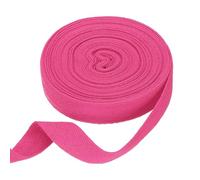 sourcing map Cinta de sarga de algodón de 3/4 pulgadas, 11 yardas, rollo de cinta de encuadernación al bies para manualidades, costura, envoltura de regalos, color rojo rosa