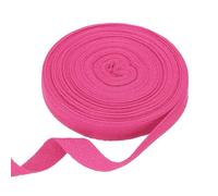sourcing map Cinta de sarga de algodón de 5/8 pulgadas, 11 yardas, rollo de cinta de encuadernación al bies para manualidades, costura, envoltura de regalos, color rojo rosa