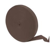 sourcing map Cinta de sarga de algodón de 50 yardas, cinta de espiga de 25 mm, cintas de unión al bies para costura de ropa, manualidades (marrón)