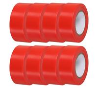 sourcing map Cinta de señalización, 8 unidades de cinta de marcado de neón de plástico no adhesiva de 1 pulgada x 98 pies para caza de árboles, límites de zonas peligrosas, cinta de marcado rojo