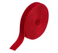 sourcing map Cinta de terciopelo de 9/16 pulgadas x 5 yardas, carrete de una sola cara, tela de terciopelo sedoso para ramos de bricolaje, manualidades, envoltura de regalos, boda, fiesta, color rojo