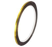 sourcing map Cinta metalizada en tono dorado de 1/8 pulgadas x 55 yardas, cinta decorativa para detallar paredes decorativas, artes gráficas, paquete de 3