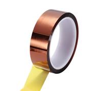 sourcing map Cinta térmica, 25 mm x 33 m, cinta de sublimación de transferencia de calor de poliimida, sin residuos, cintas resistentes a altas temperaturas para placa de circuito de soldadura de