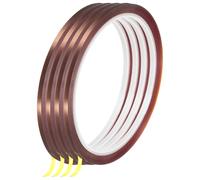 sourcing map Cinta térmica, 4 rollos de 3 mm x 33 m, cinta resistente al calor de alta temperatura para sublimación, prensa de calor, transferencia de calor, soldadura, placa de circuito