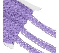 sourcing map Cinta trenzada de 16 yardas, cinta de encaje trenzado de 0.7 pulgadas de ancho para manualidades, accesorios de costura, disfraces, decoración del hogar, color morado claro