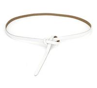 sourcing map Cinturón Ajustado De Cuero Cintura Ajustada Sin Hebilla En Forma De Vestido Para Mujer Blanco Talla única