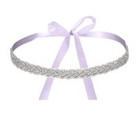 sourcing map Cinturón de novia, cinturón de vestido de novia hecho a mano con diamantes de imitación de cristal brillante para vestido de novia y dama de honor, morado, Talla única
