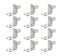 sourcing map Clavija de Soporte de Estante, 6mm Soporte en forma de L, Clavija de Soporte de Estante de armario con agujero,30uds