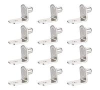 sourcing map Clavija de Soporte de Estante, 6mm Soporte en forma de L, Clavija de Soporte de Estante de armario con agujero,40uds
