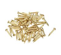 sourcing map Clavos de latón pequeños de 2 mm x 15 mm (DxL) para accesorios de cajas de madera DIY 60 piezas