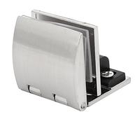 sourcing map Clip de cierre de Bisagras de pinza metal para puerta de vidrio de 5mm-8mm de espesor