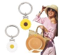 sourcing map Clip de sombrero para viajes en bolsos, manos de soporte, mochila de bolsa libre, clip de moda - Protege el sombrero de caídas para colgar en bolsos, bolsos, bolso de equipaje, flor