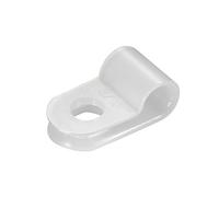sourcing map Clips Cable Organizador, Abrazadera Cable Nailon Tipo R para Gestión Cables 7,9mm 5mm 20pcs blanco