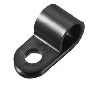 sourcing map Clips Cable Organizador, Abrazadera Cable Nailon Tipo R para Gestión Cables 7,9mm 7.9mm 30pcs negro