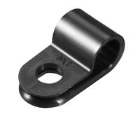 sourcing map Clips de cable organizador de abrazadera de cable tipo R de nylon de 20 piezas para gestión de cables de 6,4 mm CC-1 negro