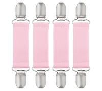 sourcing map Clips de cincha para vestido, 4 piezas para suéter, chal, cárdigan, camisas, cuello, bufanda, vestido, clips elásticos para el cuello trasero para mujer (rosa)
