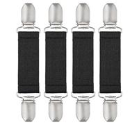 sourcing map Clips de cincha para vestido, 4 piezas para suéter, chal, cárdigan, camisas, cuello, bufanda, vestido, clips elásticos para el cuello trasero para mujer (negro)