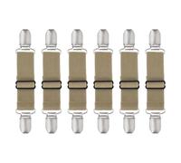 sourcing map Clips de cincha para vestido, 6 piezas para suéter, chal, cárdigan, camisas, cuello, bufanda, vestido, clips elásticos para el cuello trasero para mujer (caqui)