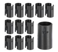 sourcing map Clips de estante de alambre, 24 clips de bloqueo de estantería de alambre de 16 mm, fundas de plástico para estanterías de repuesto para sistema de estantería de alambre (12 pares)
