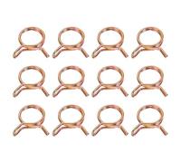 sourcing map Clips de manguera de doble alambre para línea de combustible de 23 mm de diámetro interior, 12 abrazaderas de resorte de acero de 65 Mn, surtido para manguera de aire, tubo de agua