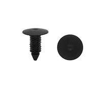sourcing map Clips De Panel De Puerta Plásticos Negros 8Mm 100Pcs