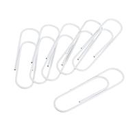 sourcing map Clips de papel de tamaño grande de 3,9 pulgadas recubiertos de vinilo para evitar que se rasguen las páginas para organizar la oficina en casa blanco cuenta 20
