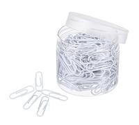 sourcing map Clips de papel de tamaño pequeño de 1,1 pulgadas recubiertos de vinilo para evitar que se rasguen las páginas con caja para organizar la oficina en casa, recuento blanco 200