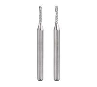 sourcing map CNC Espiral Enrutador taladros 1/8" 3.175mm Mango, 1.5mm x 8mm Corte Ascendente Sólido Carburo Extremo Molino Individual Flauta Fresado Cortador, para PVC MDF Dura Madera 2uds