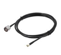 sourcing map Coaxiales Cables 240 Tipo N Macho 5.9 Pies Negro