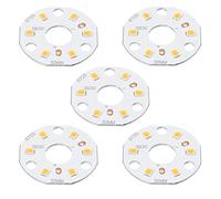 sourcing map COB LED Luz Chip Cuenta 3W 120lm 3000-3200K 32mm 9-11VDC Energía Ahorro Bombilla para Foco Proyector Reemplazo Cálido Blanco 5uds