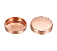 sourcing map Cobre Extremo Tapa Tubería Conexión Sudor Enchufe Conexión 42mm ID para Agua Tubería Plomería, HVAC, Refrigeración Sistema, Paquete de 2