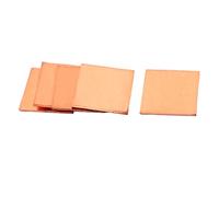 sourcing map Cobre PC portátil CPU Pad Alfombrillas Disipador Térmico térmico Cuña 20x20x1.0mm 5 Piezas