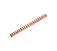sourcing map Cobre Redondo Tubo, 15mm OD 1mm Pared Grosor 200mm Longitud Recto Tubería Tubo