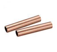 sourcing map Cobre Redondo Tubo 19mm OD 1,5mm Pared Grosor 100mm Longitud Tubería Tubo 2uds