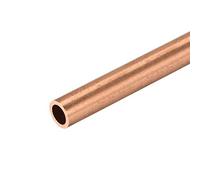 sourcing map Cobre Redondo Tubo, 7mm OD 1mm Pared Grosor 300mm Largo Recto Tubería Tubo