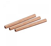sourcing map Cobre Redondo Tubo 9mm OD 1,5mm Pared Grosor 100mm Longitud Tubería Tubo 3uds