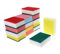 sourcing map Cocina Esponja Rectángulo Bowl Plato De Limpieza Pad Color Surtido 15 Piezas