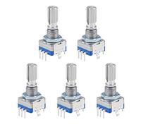 sourcing map Codificador giratorio de 360 grados de Interruptor código de Potenciómetro EC11 de 7 pines de 20mm 5 piezas