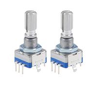 sourcing map Codificador giratorio de 360 grados de Interruptor código de Potenciómetro EC11 de 7 pines de 20mm 2 piezas