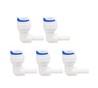 sourcing map Codo, 3/8 Pulgadas-1/4 Pulgadas Tubo OD Conexión Rápida Purificadores Agua Tubo Accesorios Empujar En Hacia Conector Filtro Tubería Manguera Tubería Junta 5uds