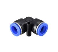 sourcing map Codo de plástico Push to Connect Tube Fitting 12mm Tube OD Neumático Air Push Fit Lock Fitting Blue 5pcs