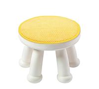 sourcing map Cojín redondo para taburete, 10 x 10 pulgadas, con correas elásticas, antideslizante, suave, redondo, para sillas de comedor, cocina, bar, taburete alto, color amarillo limón