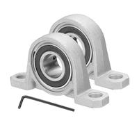 sourcing map Cojinete de bloque de almohada de 25/32 pulgadas (20 mm) con orificio vertical de aleación de zinc montado en acero, bloque de almohada, autoalineación, cojinetes de inserción para