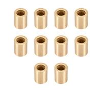 sourcing map Cojinetes de Casquillo, Manguito de rodamiento Autolubricante, 10mm Diámetro Interior, 16mm Diámetro Exterior, 20mm Longitud, Bujes de Bronce Sinterizado, 10pcs