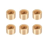sourcing map Cojinetes de Casquillo, Manguito de rodamiento Autolubricante, 12mm Diámetro Interior, 18mm Diámetro Exterior, 12mm Longitud, Bujes de Bronce Sinterizado, 6pcs